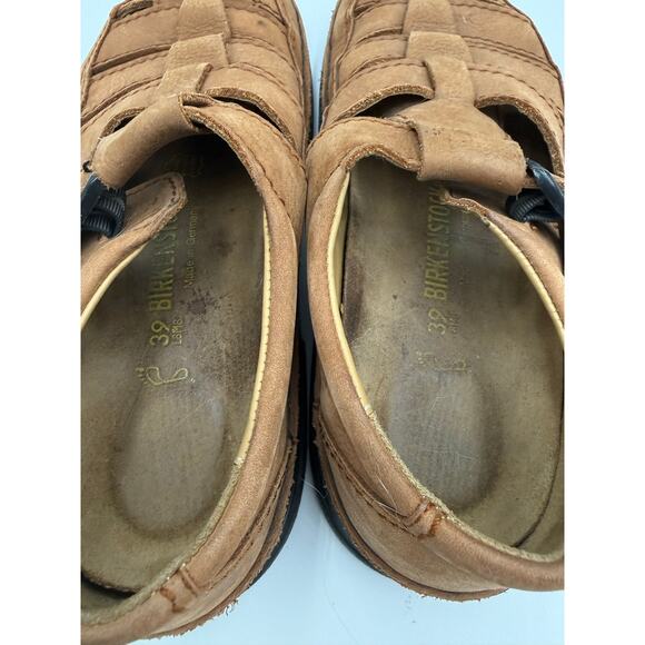 Birkenstock Madeira Fisherman Sandals Brown Nubuck Leather Size 39 Comfort Boho main image 7